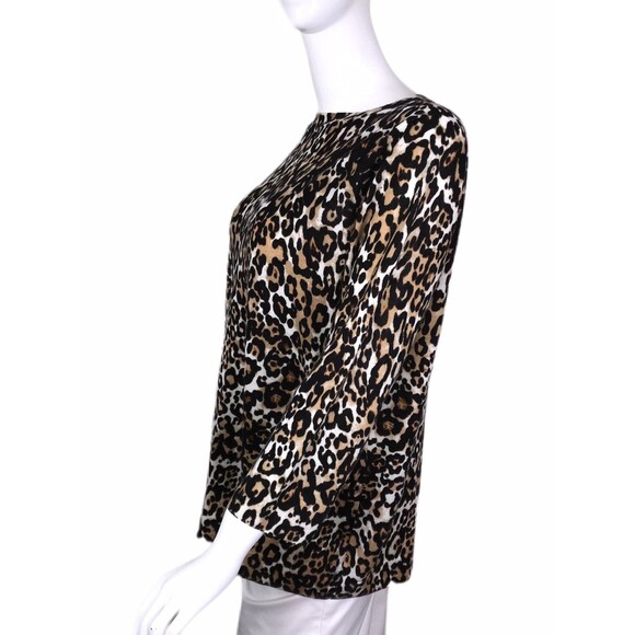 Talbots 2X ❤NEW❤ Lovely Merino Wool Lightweight Animal Print Women’s Sweater - Picture 4 of 9